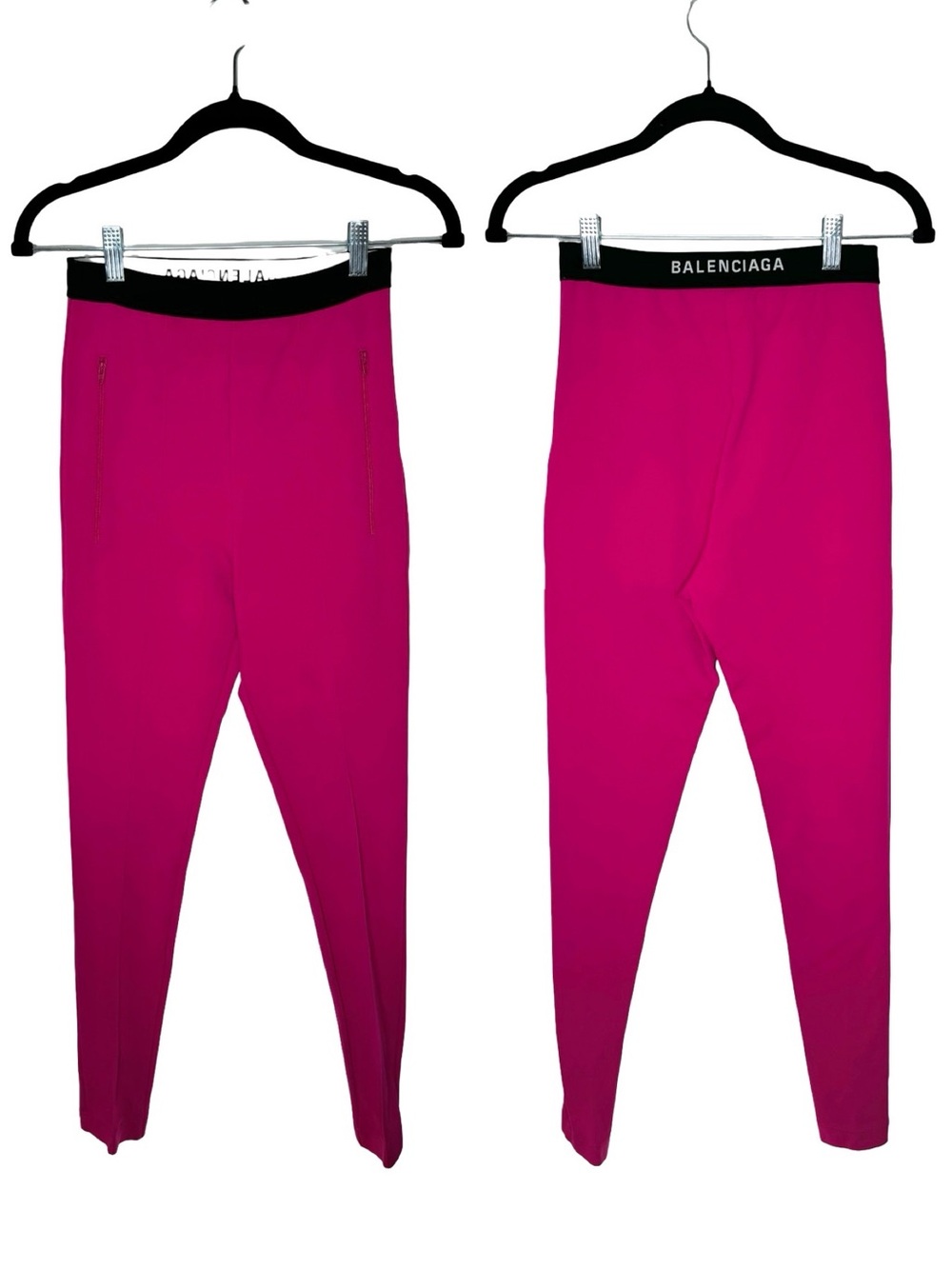 Balenciaga | Logo Band Ponte Legging Pant in Fuschia FR38/US 6
